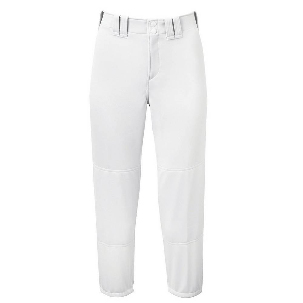 Pantaloni Mizuno Softball Belted Donna - Bianche - 57241-LSUN